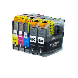 alternativ-zu-brother-lc-223-xl-tinte-spar-set-5-stk-2xblack-1xcyan-1xmagenta-1xyellow