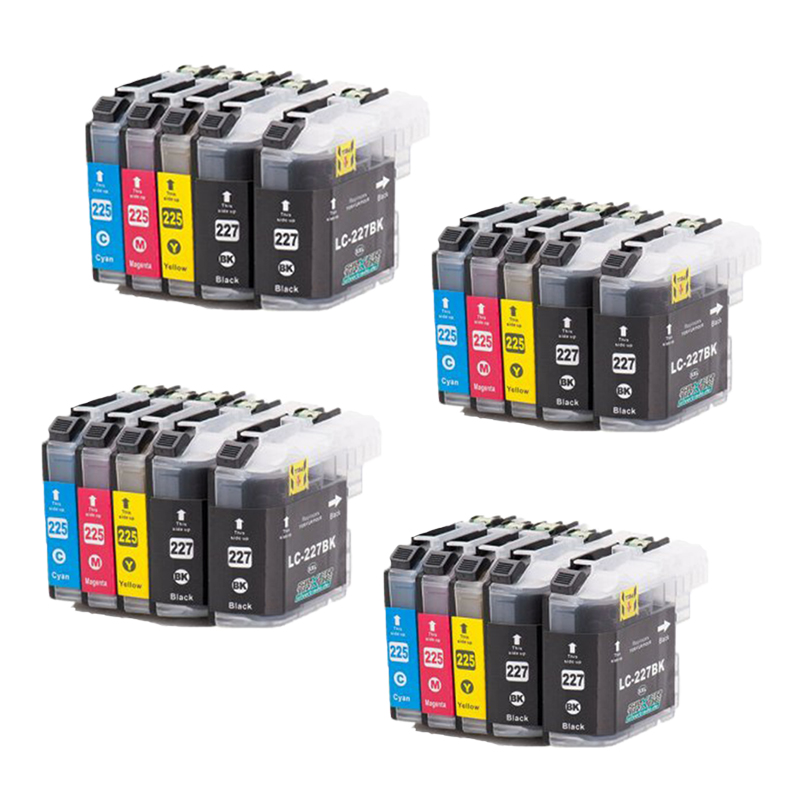 alternativ-zu-brother-lc-227-225-xl-tinte-spar-set-20-stk-8xblack-4xcyan-4xmagenta-4xyellow